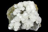 Yellow, Cubic Fluorite Crystal Cluster with Calcite - Spain #98706-1